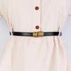 Women Chic Waist Belt Pu Leather With Thread Coupling Design For Casual Dressing