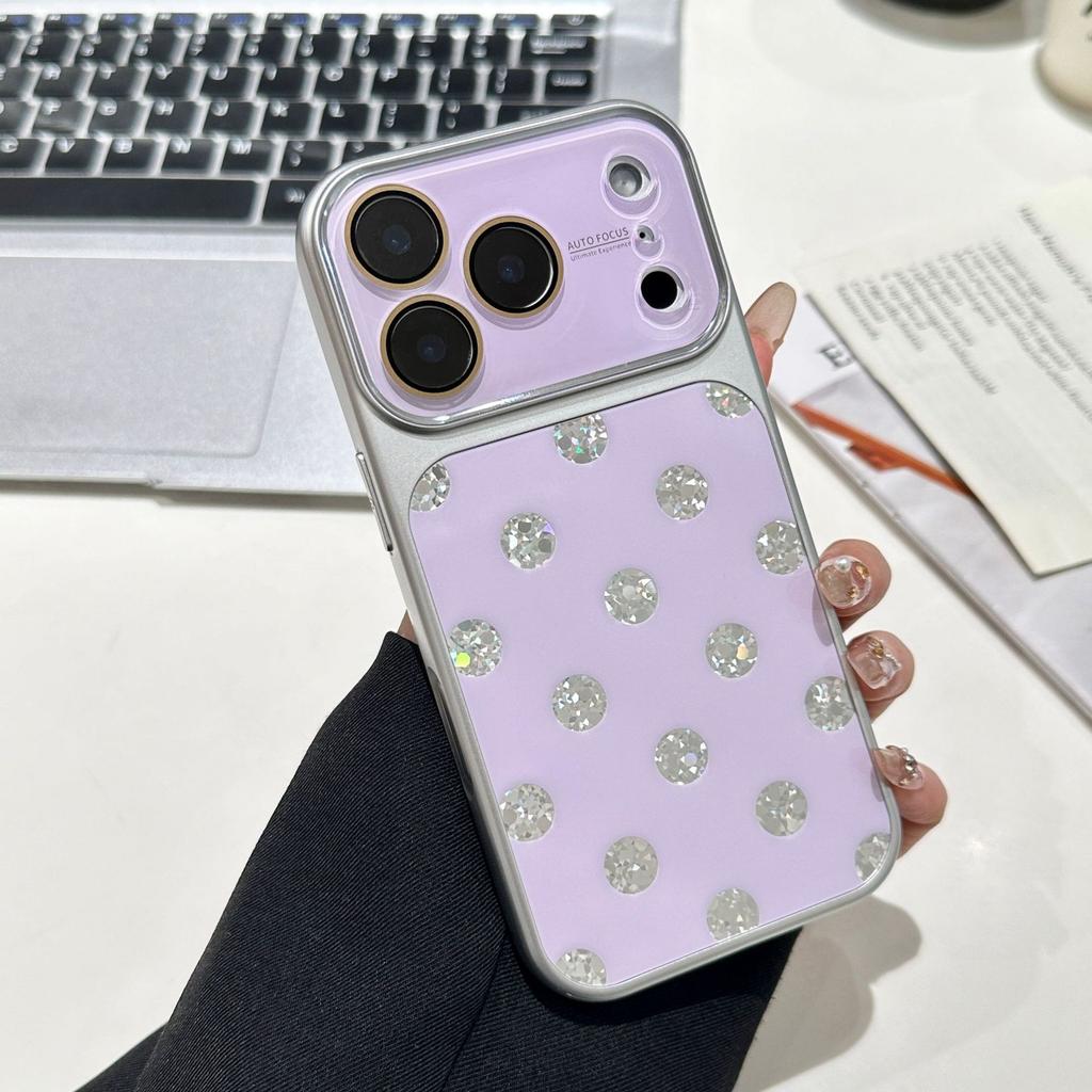 The new high-value glitter powder polka dot is suitable for iPhone17Pro max mobile phone case 16 all-inclusive case 15/14.