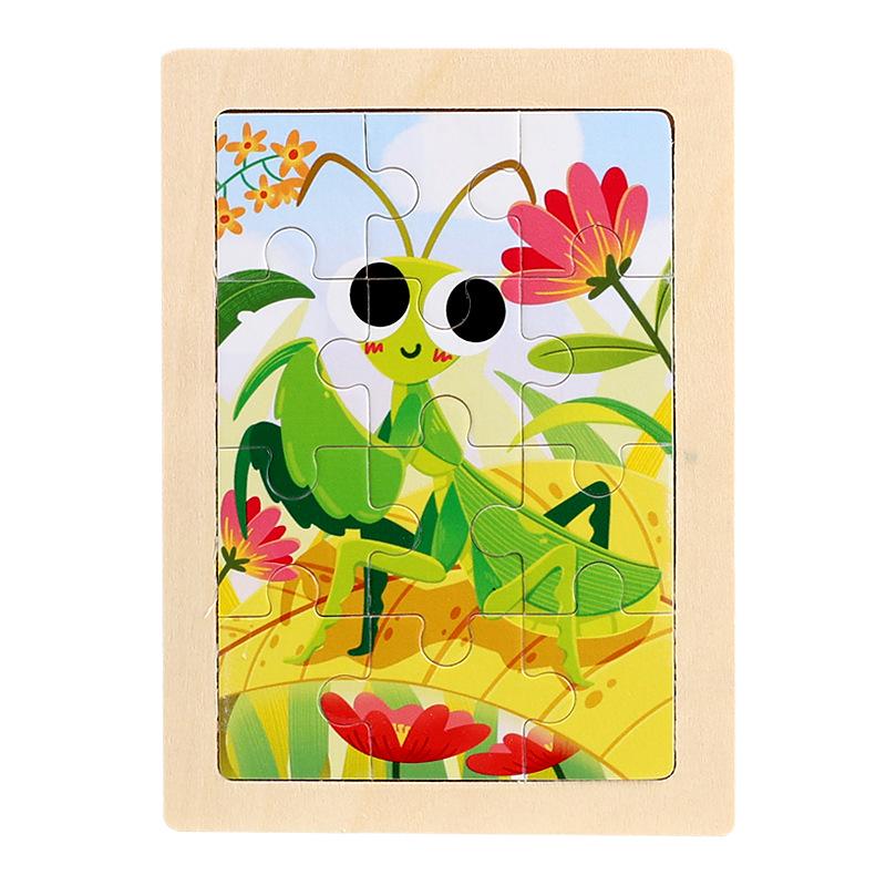 Early Education Wooden 20-Piece Puzzle Board for Infants and Young Children (Ages 0-6)