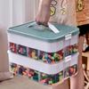 1/2/3 Layers Kids Building Block Storage Box Adjustable Sundries Container Classified Small Storage Container Toy Organizer Box