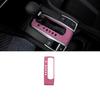 Central Console Gear Shift Frame Panel For Honda Civic 10th 2016- Pink Suede