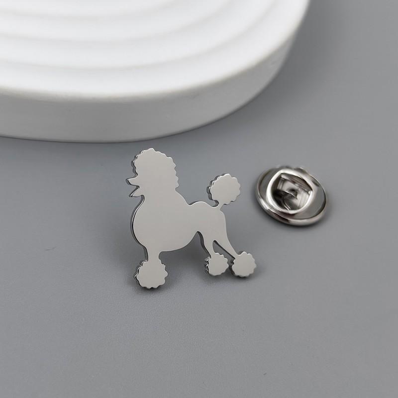 

Cute Poodle Puppy Brooch Cufflinks Temperament High-end Suit Accessories Autumn Winter Coats Sweaters Decorations 14k
