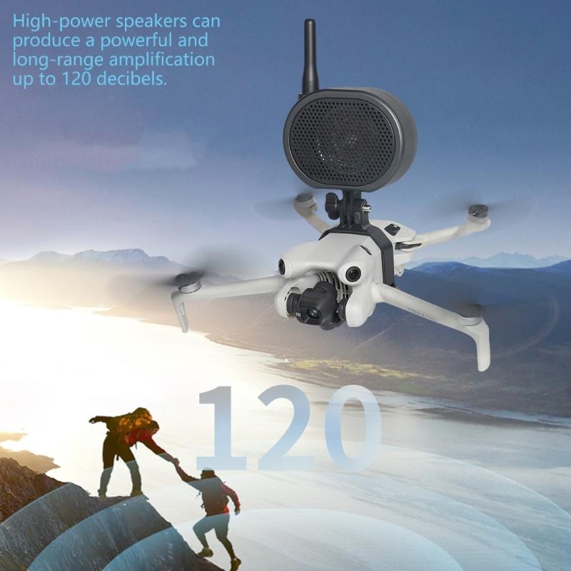 Portable Drones Speaker Portable Megaphone 2000M Long Distance Microphone for Mini 4 Drones Educational Accessories