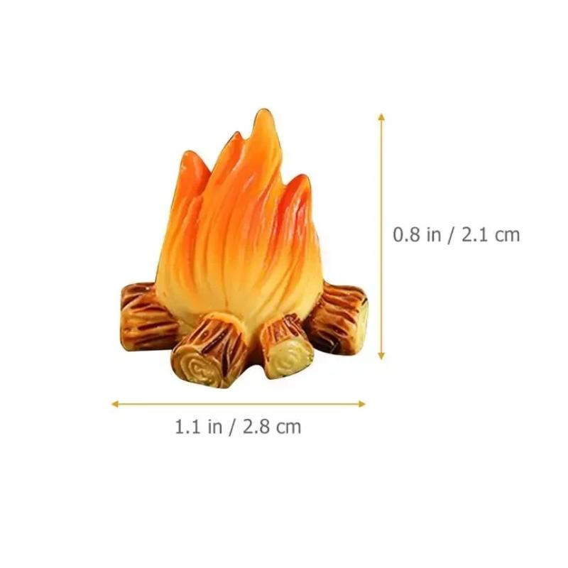

1/5/10pcs Resin Bonfire Model Miniature Decoration Campfire Toy Artificial Bonfire Resin Craft Ornament Campfire Miniature Decor