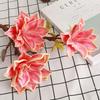 Floral Art Simulation Big Magnolia 3 Heads Artificial Orchid Flowers  Outdoor Garden Decor