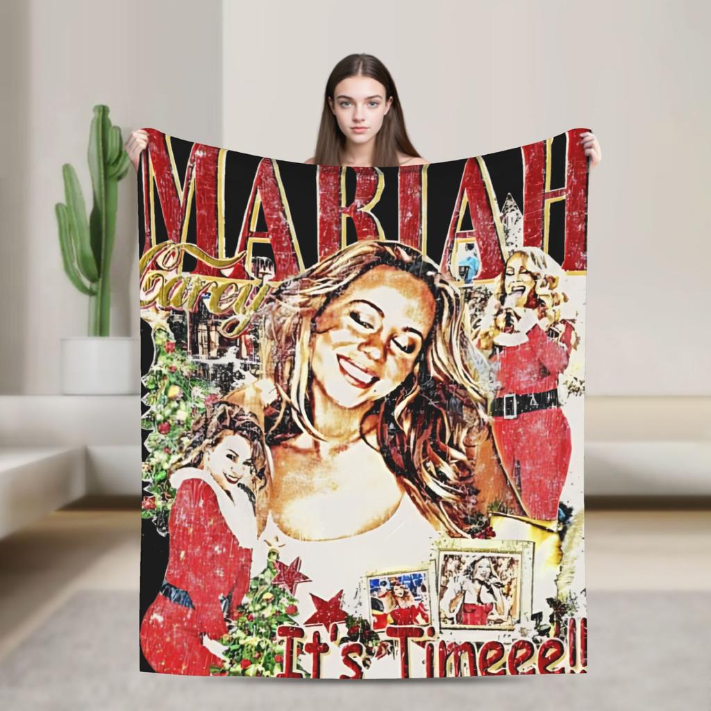 Mariah Carey All I Want For Christmas Is You Plüschdecken Studenten Flanell Bettwäsche Decken Outdoor Warm Weich Tagesdecke Geschenk