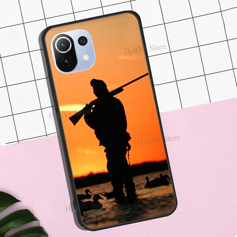 Vogel Ente Jagd Sonnenuntergang Für Xiaomi Mi 11 Ultra 9T 10T Pro Note 10 Lite Hülle Für POCO X3 Pro M3 F2 F3 Handyhülle