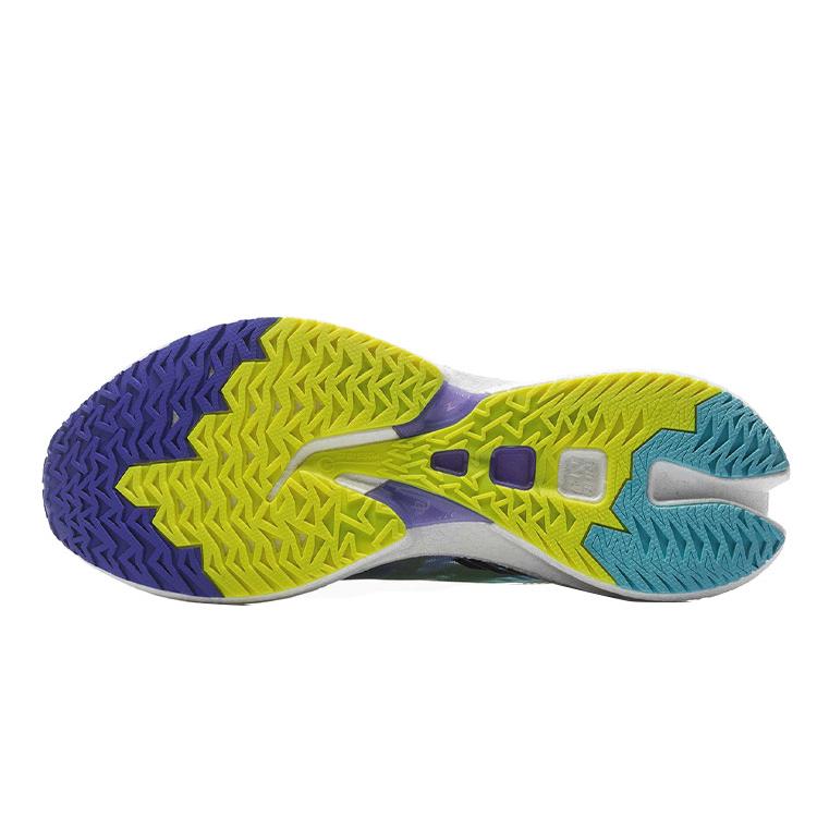 Li Ning Feidian Discovery Running Shoes Men's Low top White/Neon Blue Purple/Green ARMR005-3