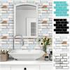 10pack Auto Adhesive 3D Brick Texture Wallpaper Waterproof PVC Decals For Backsplash And Feature Walls