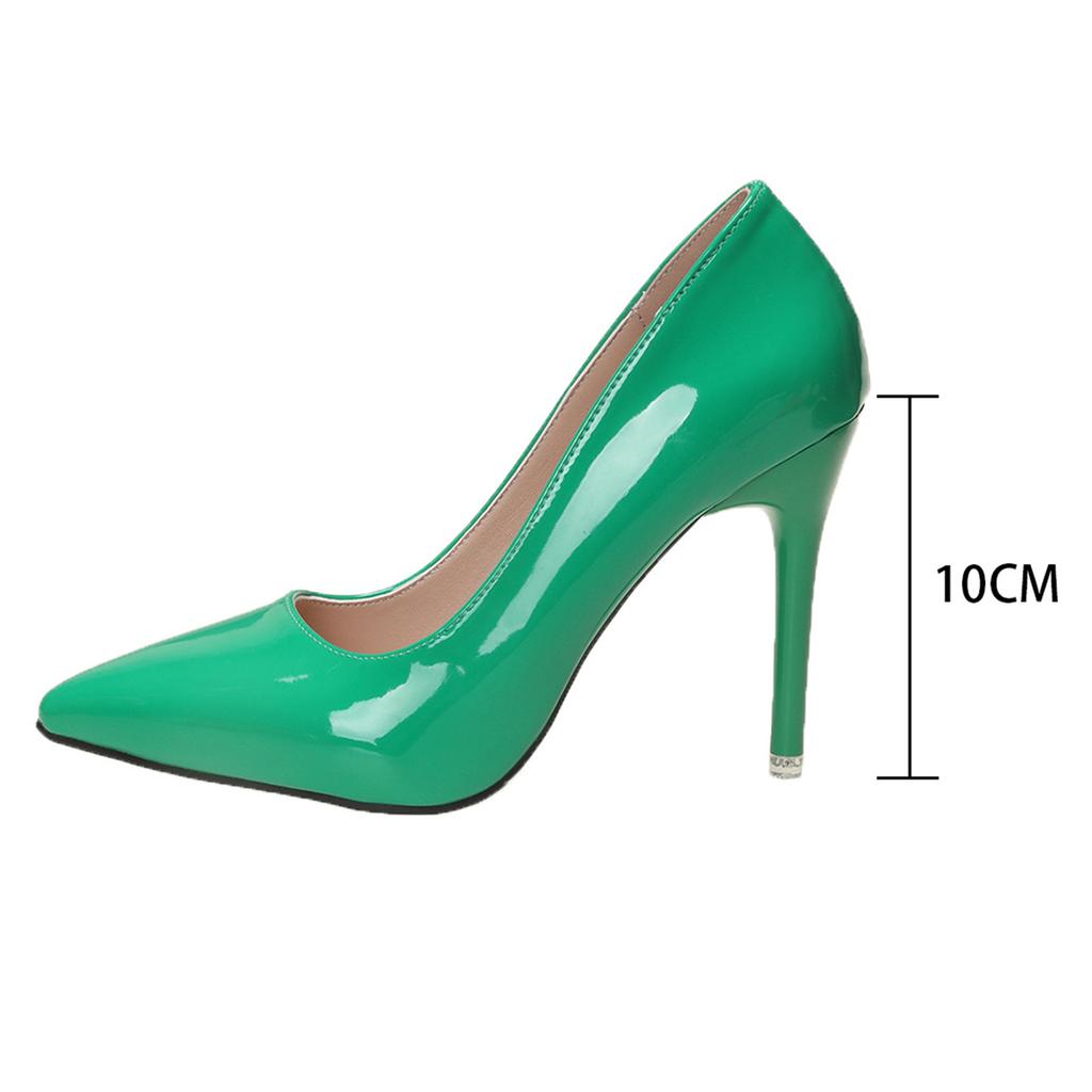 Comemore Sexy High-heeled Shoes Pointed Toe 10Cm Pumps Party Wedding Dress Shoes Solid Color Stiletto Heeled Shoes for Women