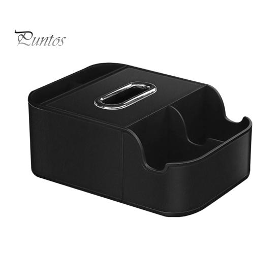 

Автомобільний підлокітник Коробка для зберігання на задньому сидінні автомобіля Стійкий органайзер, що не хитається, з підстаканниками для напоїв Секретні відділення для телефону Паперові рушники Вода чорний