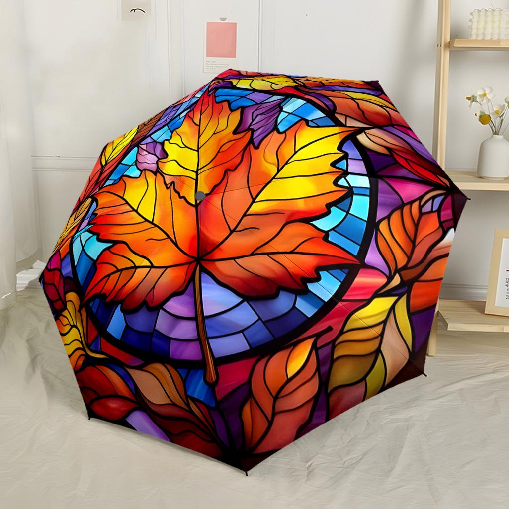 Ombrello Automatico Raccoglitore di Funghi Autunnale Compatto e Resistente Design a 8 Stecche Costruzione Robusta per Appassionati di Moda Uomini/Donne Regalo Elegante per Donne