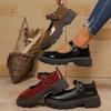 Women Loafers Ankle Buckle Platform Pumps Japanese Style Patent Leather Mary Jane Shoes Woman Punk Thick Heels Lolita Shoes