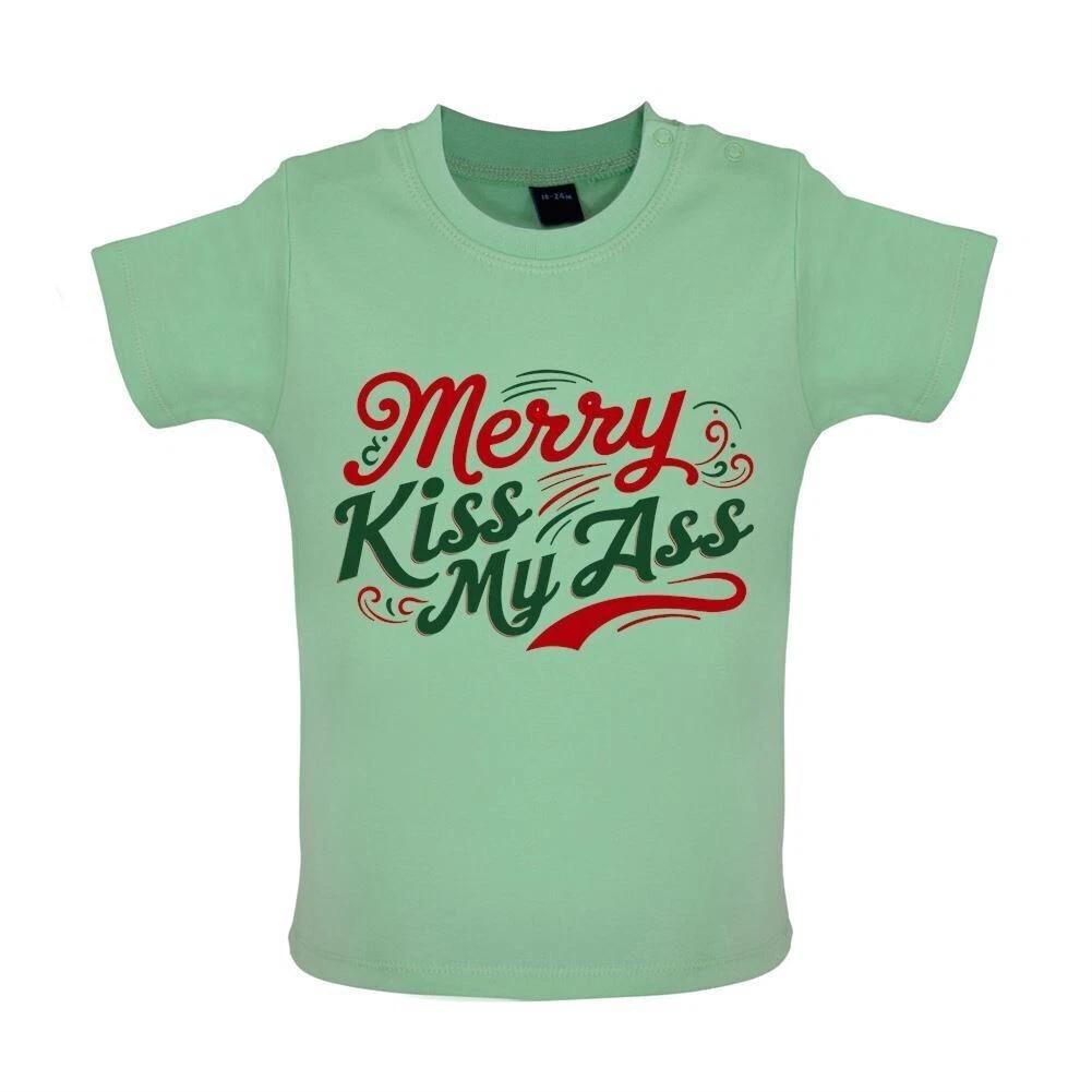 

Merry Kiss My Arse - Kids Baby Kids Boys Girls Unisex T-Shirt / Bodysuit - Funny Rude Christmas 100