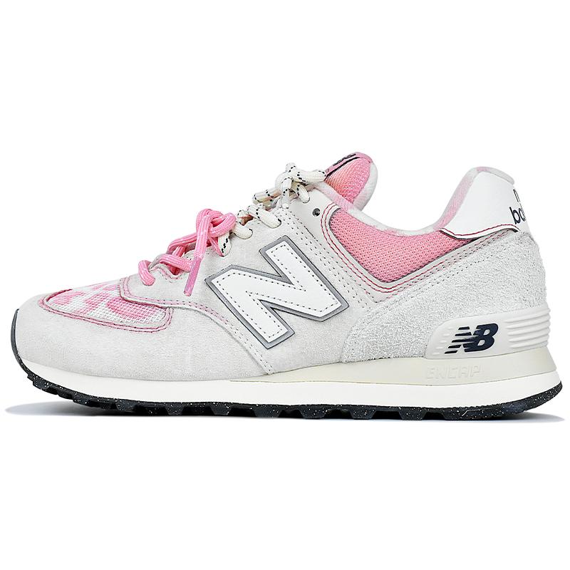 New Balance NB 574 Abrasion Resistant Low top Running Shoes Unisex Pink White U574LS2(Team679-)