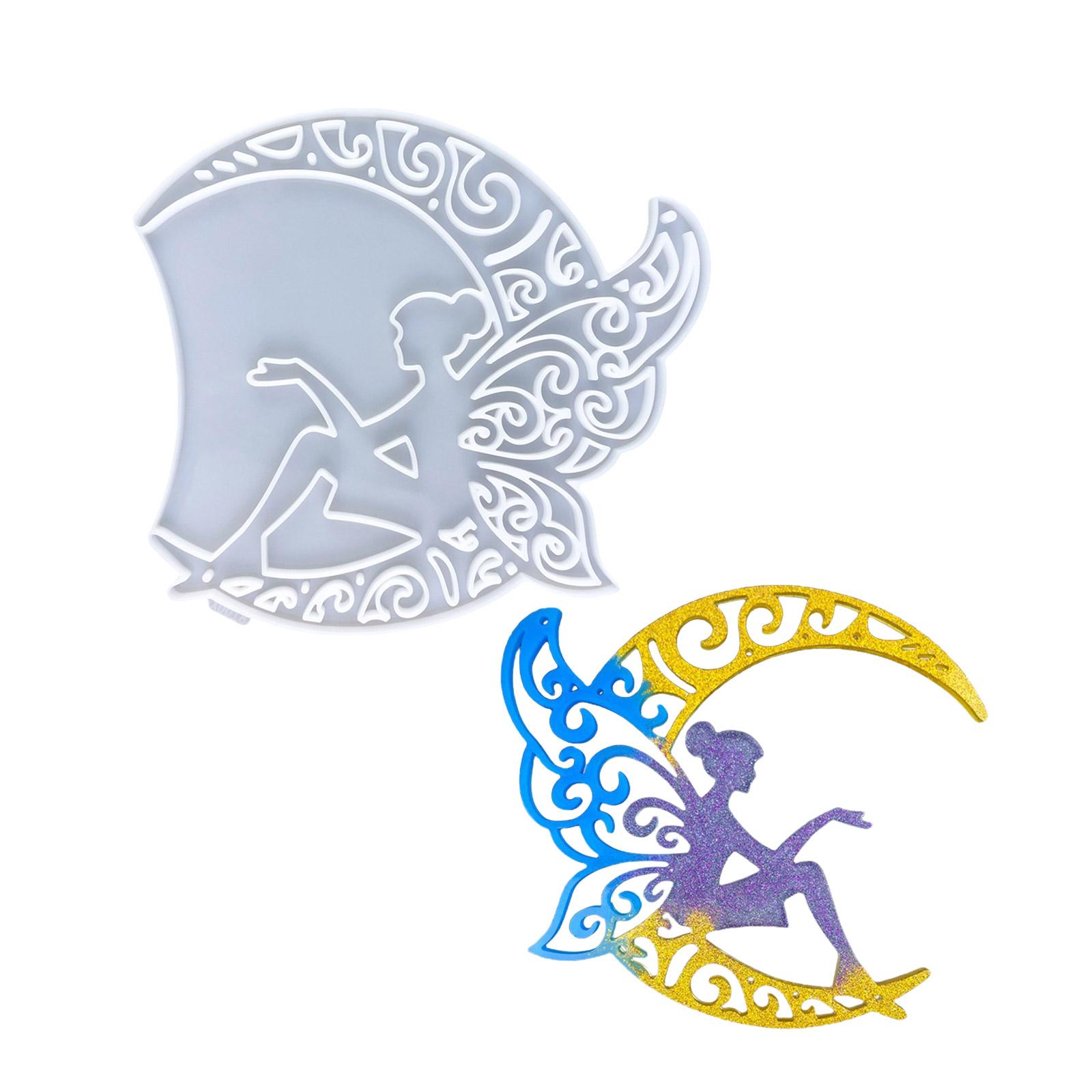 

Силиконовые настенные формы, формы для поделок из эпоксидной смолы, тема луны, бабочки, феи, домашний декор, принадлежности для поделок