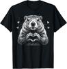 Groundhog Red Heart Valentine Animal Lovers Unisex T-Shirt