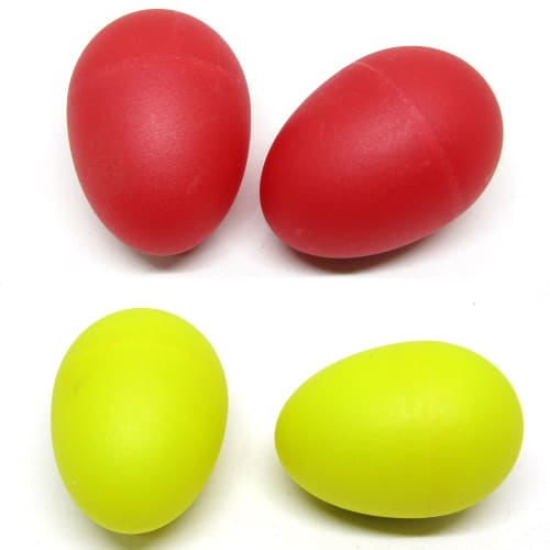 Set of 12 Egg Shakers in 6 Colors, Egg-Shaped Maracas, Educational Toy for Kids, Playtime Instrument, Includes Cleaning Cloth
