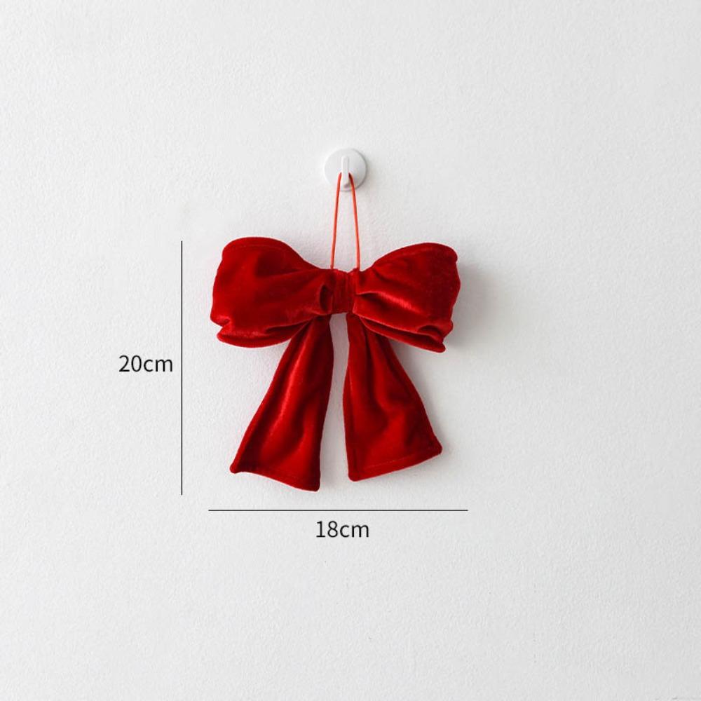 Neuer roter Schleifenanhänger verformbar Flanell Aufhängbarer Weihnachtsanhänger Große DIY Weihnachtsbaumdekorationen Frohe Weihnachten