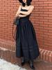 Summer Casual Solid Lace Dress Trim A-Line Long Dress Slim Slash Neck Sleeveless Maxi Dresses for Women Fashion Ladies