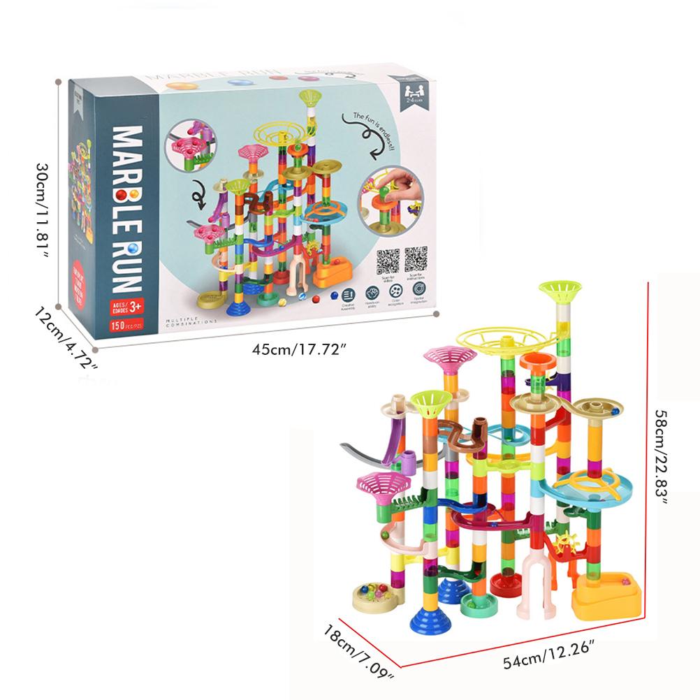 DIY Maze Balls Track Building Blocks Toys for Children Pipeline Block Educational Toy Game Parent Child Interactive Toys