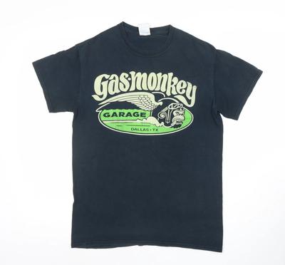 Gildan Maglietta da Uomo Nera con Grafica Gas Monkey Garage in Cotone Taglia S