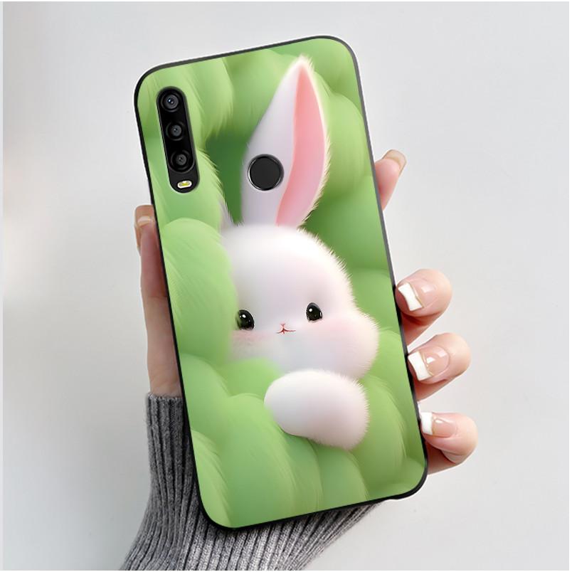 For TCL L10 Pro Case Luxury Cute Love Heart Rabbit Funny Black TPU Soft Silicone Phone Case For TCLL10 Pro Protective Back Cover