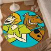 Scoo-dog Mystery Night Round Rug for Livingroom,Bedroom, Palyroom, Chair Rug, Area Rug, Circle Carpet, Large Size Fan Christmas Gift