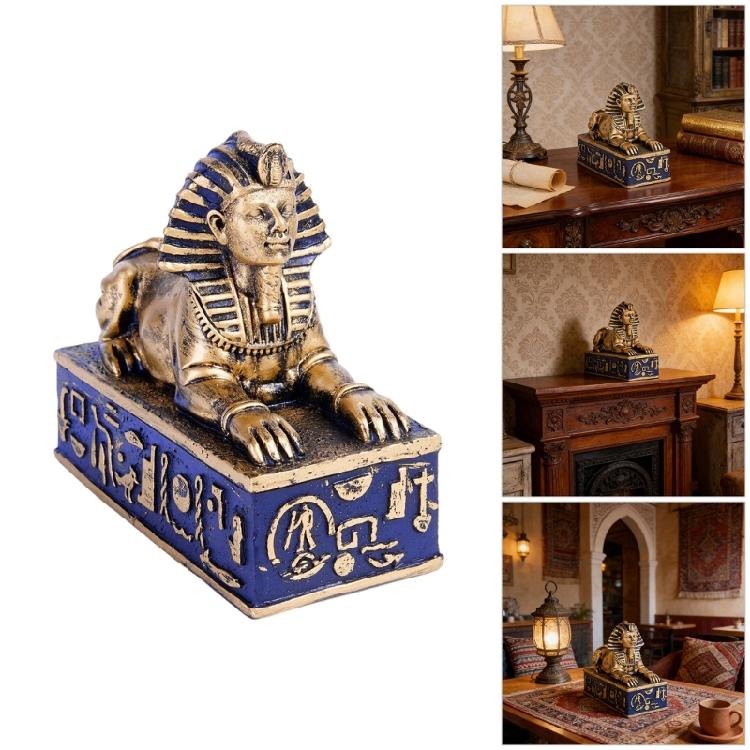 Egyptians Styles Sphinx Statue Figurines Desktop Ornament for Bookshelfs Cabinet Home Decors Table Centerpieces Gift