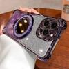 Honor 400SMART Glitter Phone Case & Lens Film for X8D/X9D/X7C/X9 with Touch-Up Mirror Stand