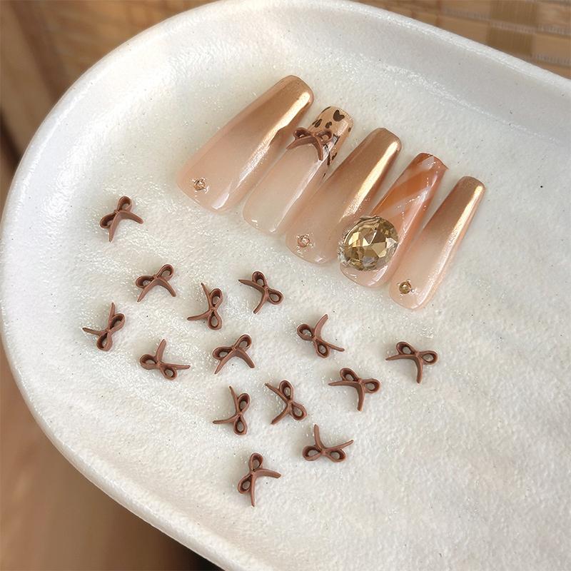 50 Pcs 3D Ribbon Bow Nail Charms 3D Resin Flatback Butterfly Bowknot Nail Art Flat-Back Ribbon Bowknot Nail Parts Nail Jewely