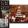 Festliche Frohe Weihnachten Fensteraufkleber mit Weihnachtsmann- und Rentier-Motiven