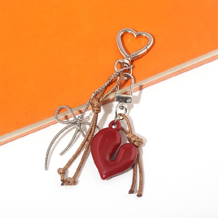 Aesthetic Keychains Purse Handbag Backpack Bag Pendant Charms Heart Bows Keychains Charms Car Keyring for Women Girls