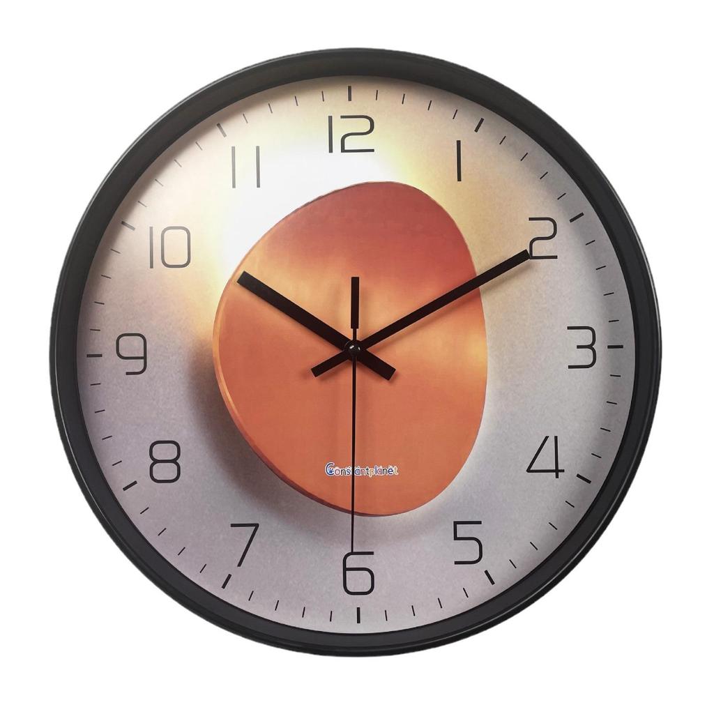 Elegante 8-Zoll-Stumme Wanduhr – Licht- und Schatten-Design für die Wohnzimmerdekoration