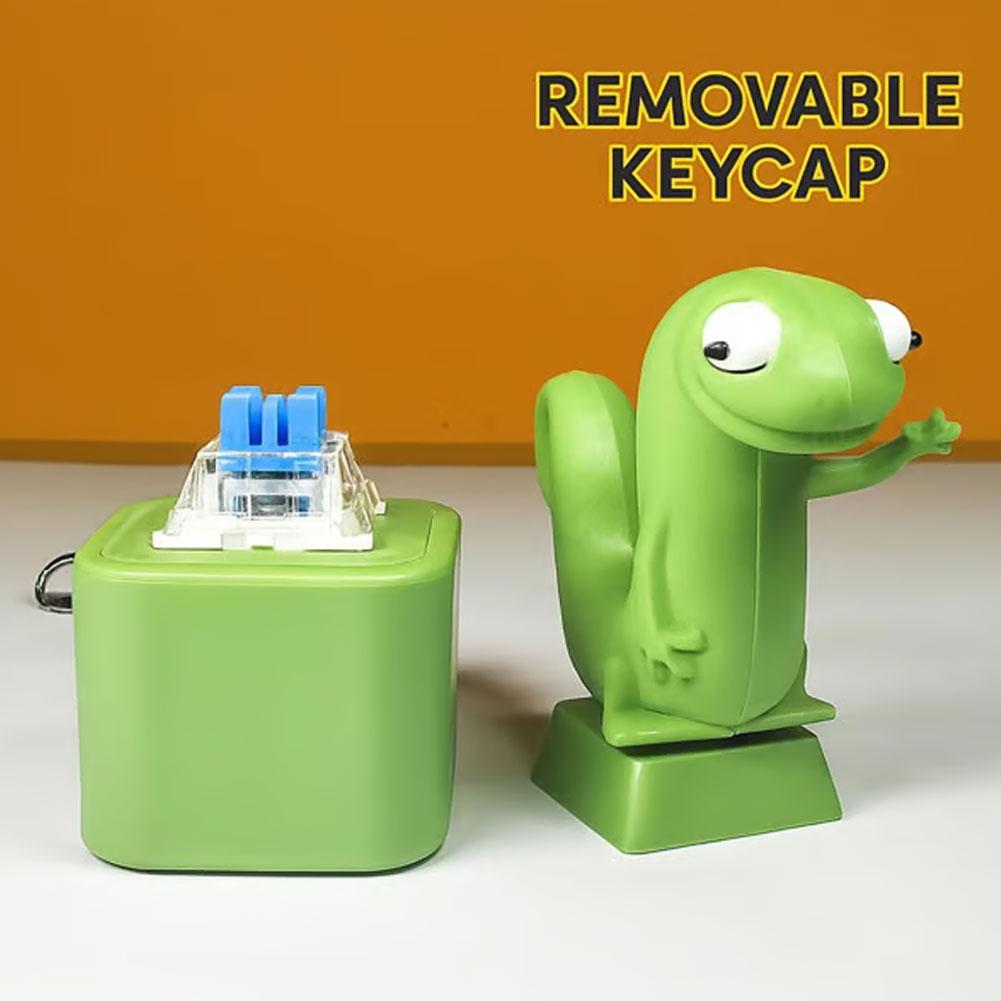 1/2/3PCS 2025 New Adults Keyboard Clicker Lizards Fidget Toys Fun Rechargeable Keychain With Sound Portable Stress Reliever