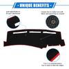 Dashboard Dash Cover Compatible for Chevy Silverado 1999-2006, Durable Polyester Red Front Dash Cover Mat