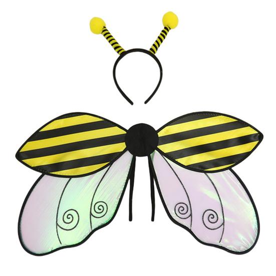 

Косплей Крыло и повязка на голову Божья коровка Крыло пчелы Аксессуары для костюма Крыло насекомого Крыло феи для вечеринок на Хэллоуин Сценическое представление Honeybee