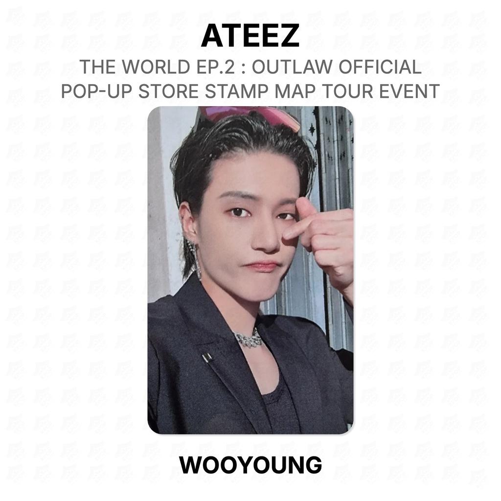 ATEEZ THE WORLD EP.2 : OUTLAW OFFICIAL POP-UP STORE STAMP MAP TOUR EVENT Official Photocard