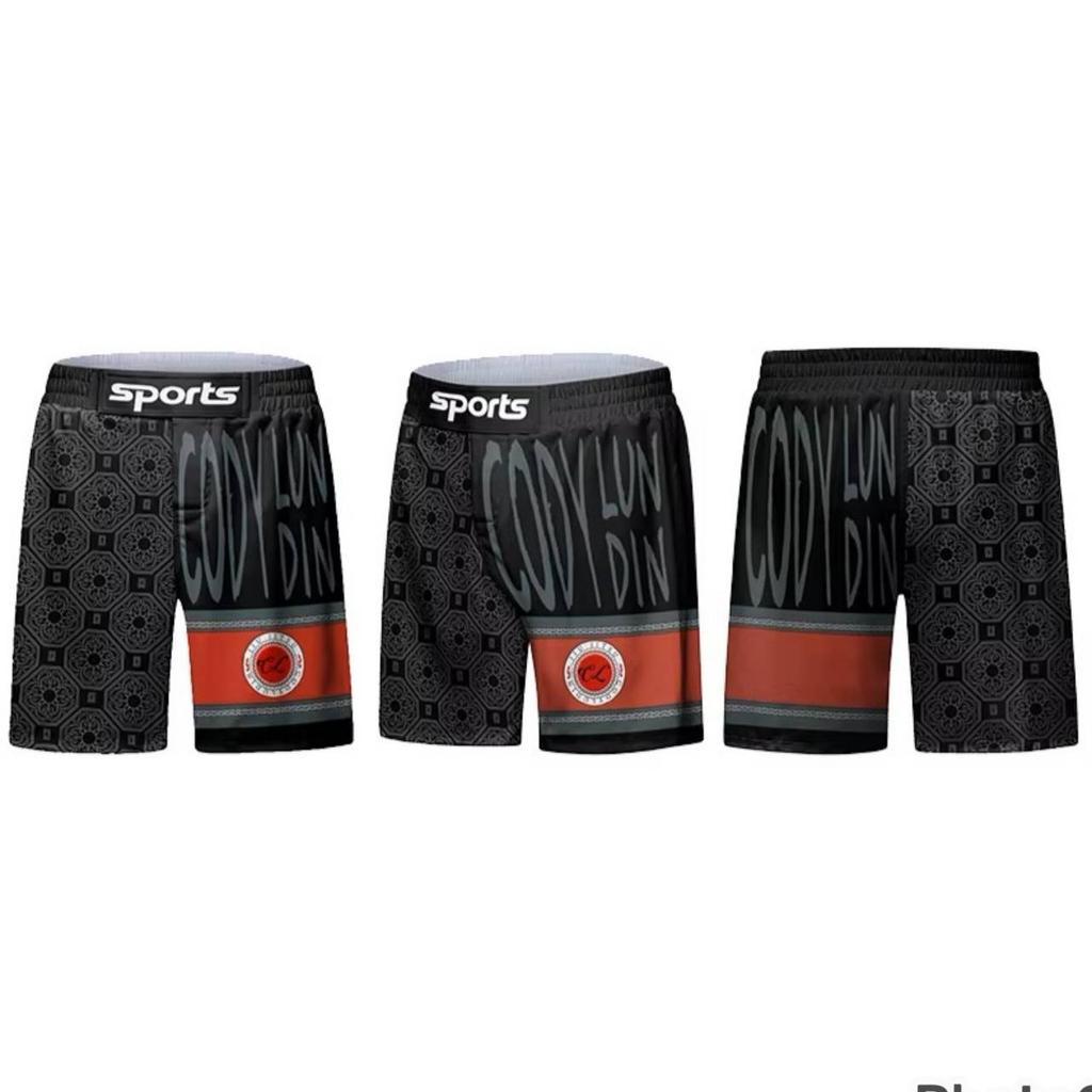 MMA Muay Thai Kickboxen Shorts Fitness Unisex Herren Damen Workout Schnelltrocknend Druck Elastischer Bund Gym Fitness Training