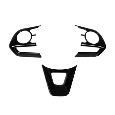 RUIQ Toyota New RAV4 (5th Generation) Interior Steering Wheel Garnish, Handle Frame, Interior Designed Exclusively for the Toyota RAV4 (Piano Black)