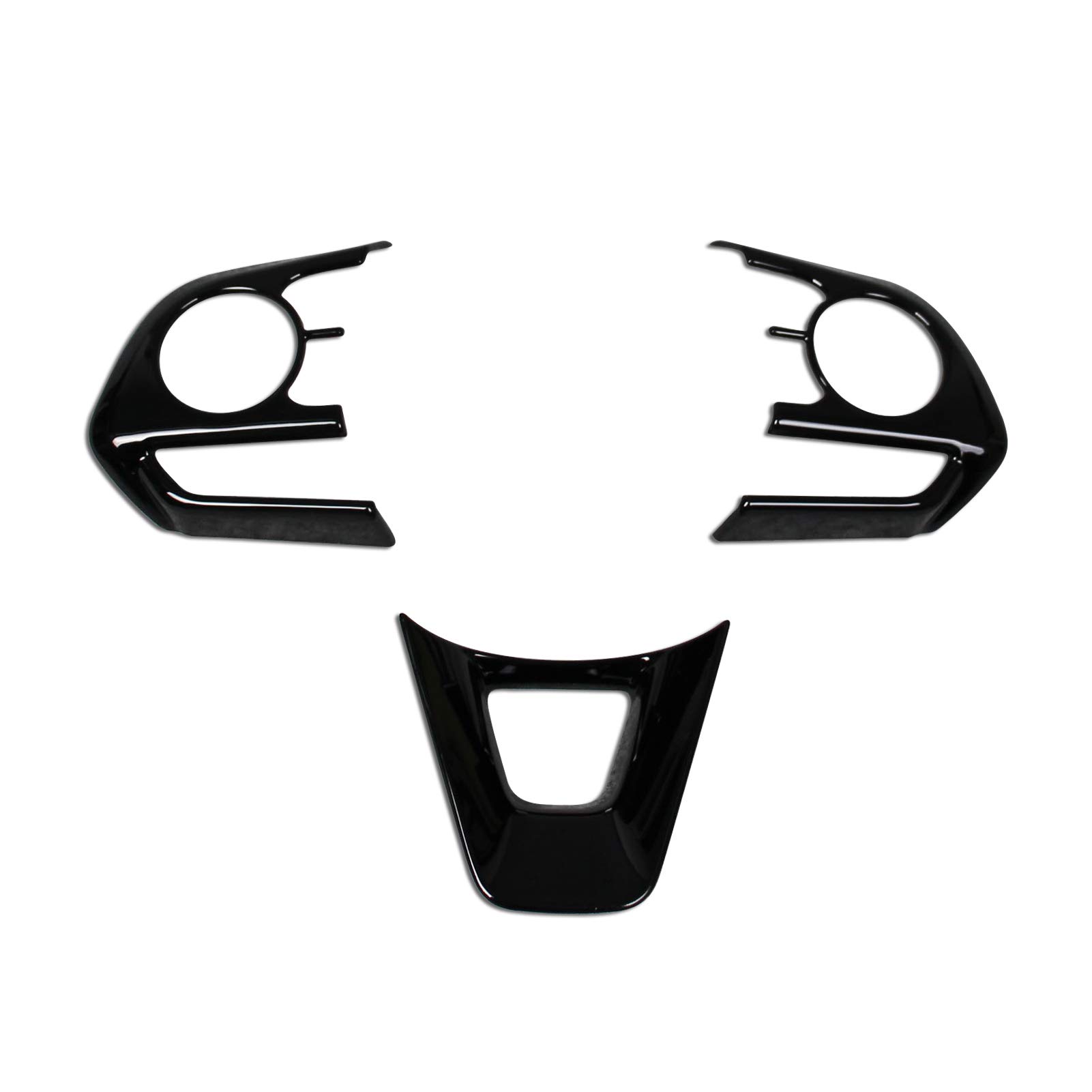 

RUIQ Toyota New RAV4 (5th Generation) Interior Steering Wheel Garnish, Handle Frame, Interior Designed Exclusively for the Toyota RAV4 (Piano Black)