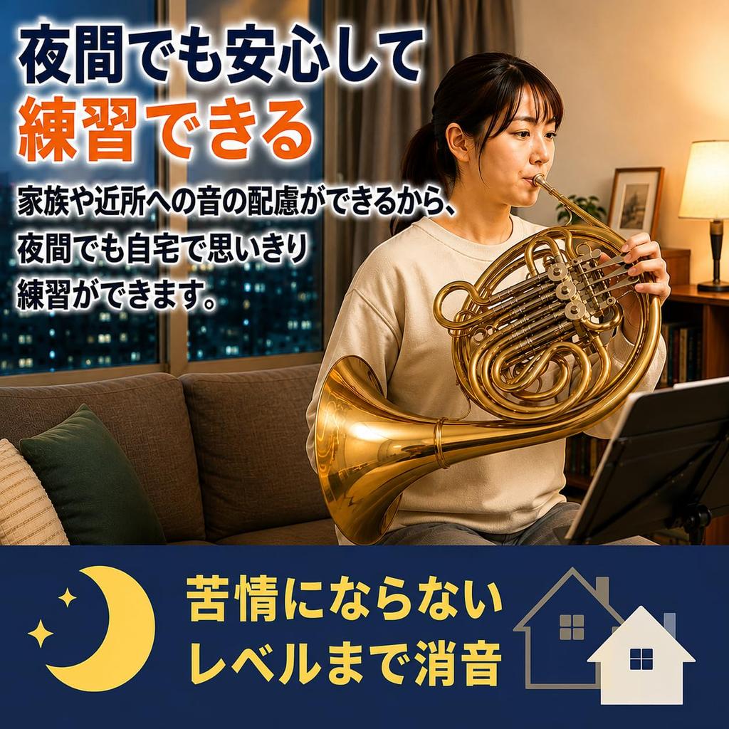 PAMPET French Horn Mute - Lightweight design for playing and practicing, suitable for beginners to professionals.
