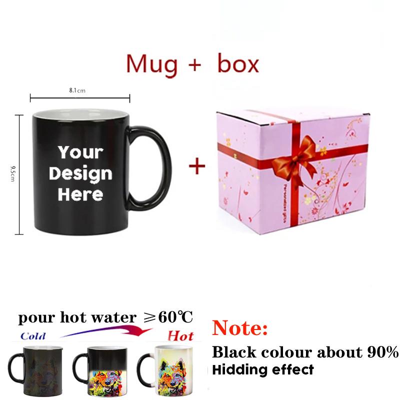 Personalisierte Zaubertassen, individuelle Farbwechseltasse, durch Hitze aktiviert, jedes Bild, Foto oder Text wird auf die Tasse gedruckt, Geschenk zum Muttertag für Papa