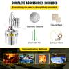 SucceBuy Water Alcohol Distiller 304 Stainless Steel Alcohol Distiller Home Kit Boiler for Home and Outdoor in restaurants farm