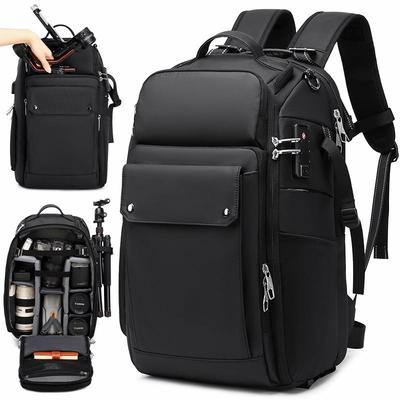 Waterproof All-in-One DSLR & Drone Camera Backpack with Double Shoulder Straps & Computer Compartment
