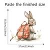 Cartoon Hand-Painted Backpack Rabbit Wall Sticker Self-Adhesive for Kids Bedroom Background Wall Decoration