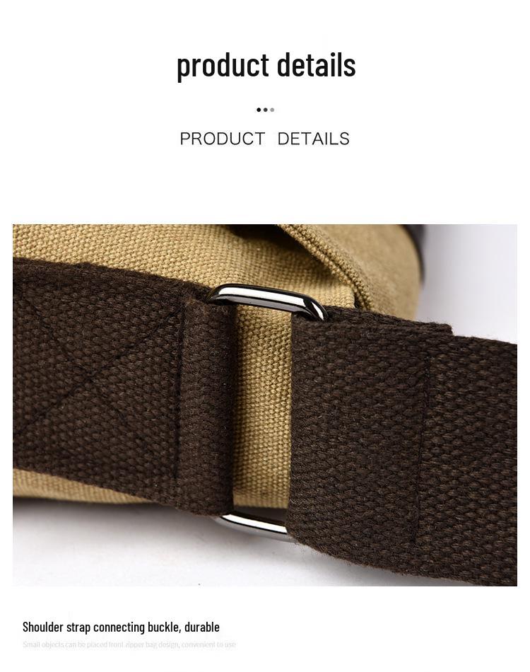 Pánská retro plátěná taška přes rameno v korejském stylu - Ležérní a praktická crossbody pro studenty