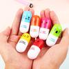 6 Pcs Novelty Ballpoint Pen Blue Color Vitamin Capsule Ballpen Stationery School Supplies A6205