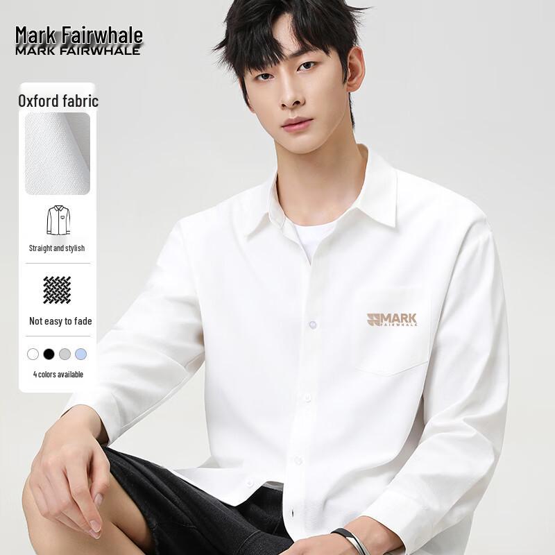 Mark Fairwhale Men s Oxford Fabric Long Sleeve Shirt 4XL