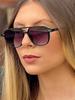Vintage Big Square Sunglasses Unisex UV400 Black Frame Designer Shades for Men Women